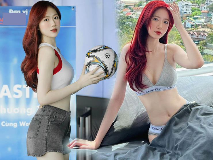 Bạn trẻ - Cuộc sống - Hot girl xinh như gái Hàn "gây bão" Nóng cùng World Cup 2022