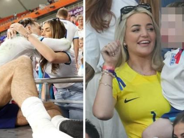 Các cầu thủ Anh 'giải tỏa' với vợ và bạn gái ngay trên khán đài sau trận thắng Iran