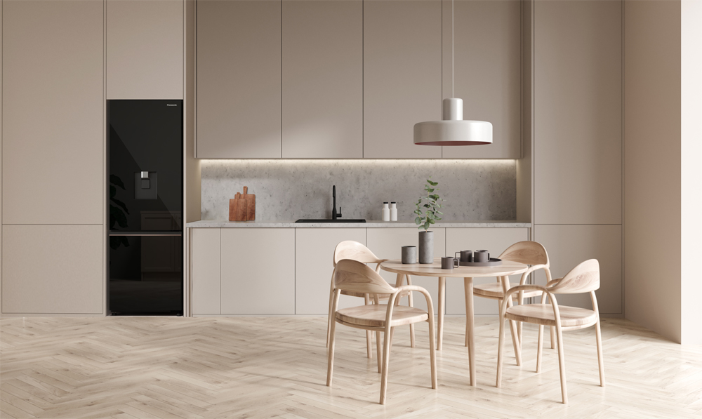 Tủ lạnh Panasonic BV/ BC hiện diện với thiết kế độc đáo trong căn bếp trẻ trung, hiện đại