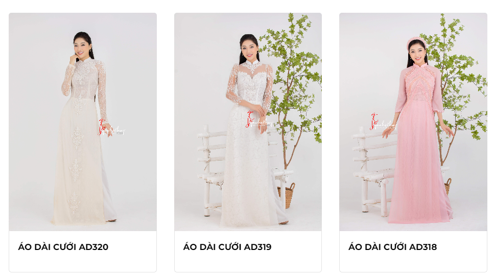 Áo dài cưới Ngô Nhật Huy đa dạng mẫu mã màu sắc