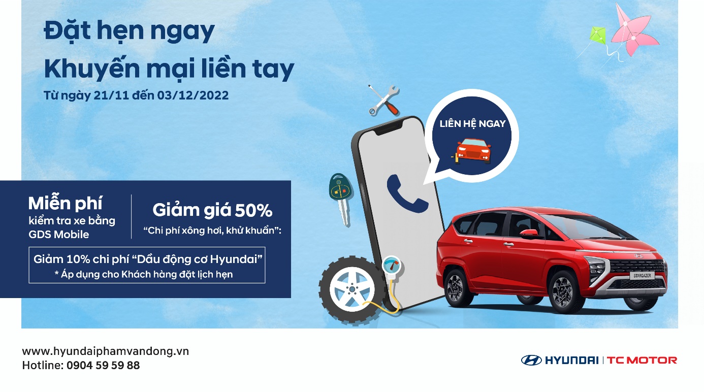 Hyundai Phạm Văn Đồng triển khai chương trình khuyến mại dịch vụ “Đặt hẹn ngay – Khuyến mại liền tay” - 1