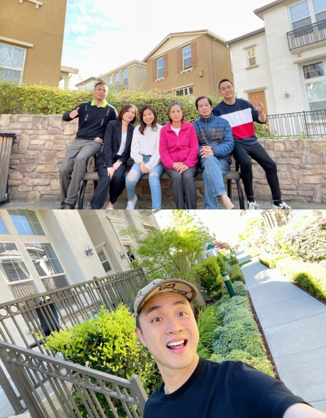 Nhật Tinh Anh mua biệt thự tại Mỹ để bố mẹ và
người thân cùng chung sống. (Ảnh: Facebook Nhật Tinh Anh)