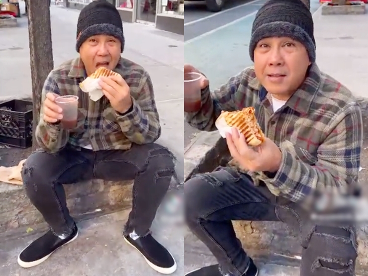 ”MC giàu nhất Việt Nam” sang Mỹ ngồi vỉa hè, ăn bánh mì hút triệu lượt xem