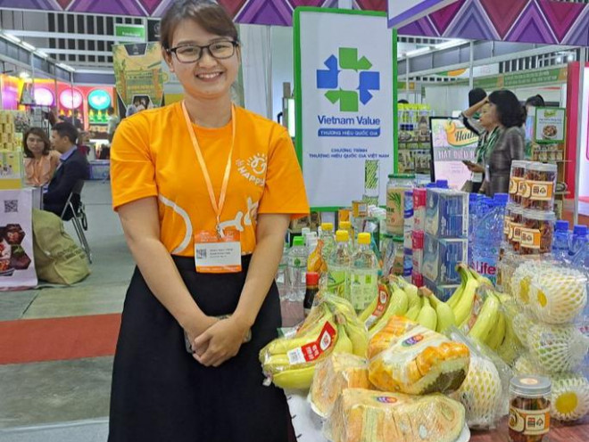 Mít ruột đỏ được trưng bày trang trọng tại hội chợ thực phẩm quốc tế vừa diễn ra tại TP HCM