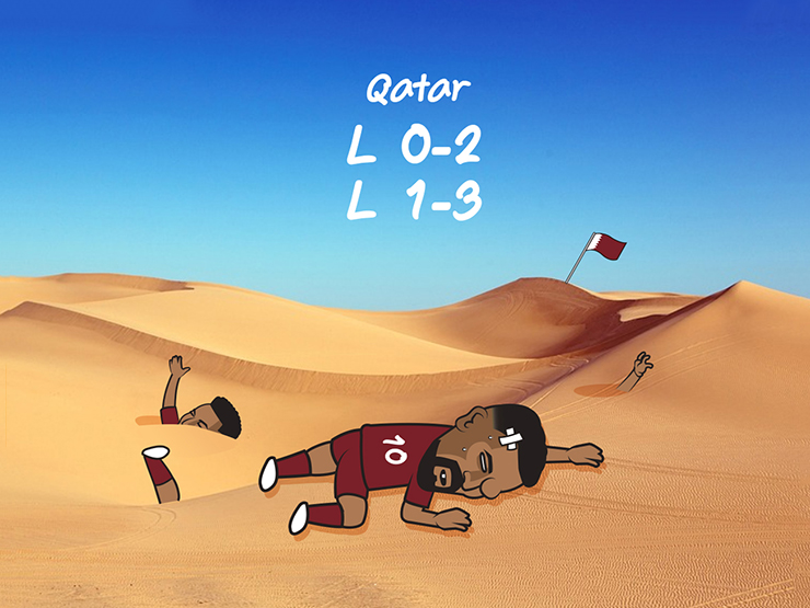 Ảnh chế: Qatar trở thành chủ nhà bị loại nhanh nhất lịch sử World Cup