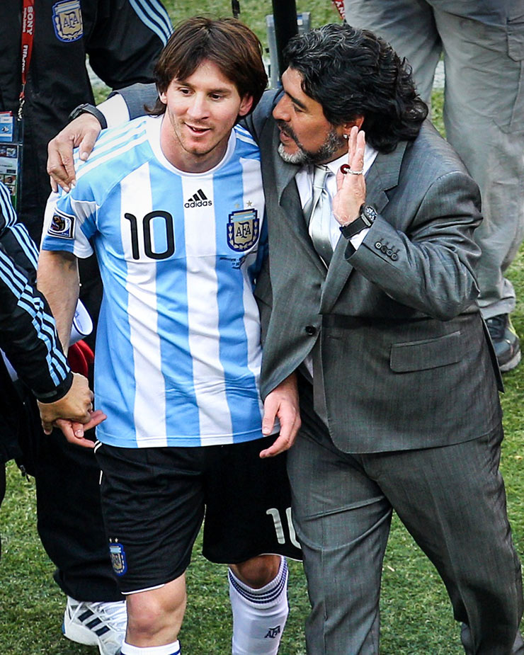 Messi và cố danh thủ Maradona cùng có 8 bàn thắng sau 21 lần ra sân cho ĐT Argentina ở các kỳ World Cup
