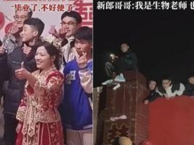 Bạn trẻ - Cuộc sống - Nhóm nam sinh "tri ân" giáo viên bằng cách độc lạ: Giúp cô chủ nhiệm "làm khó" chú rể