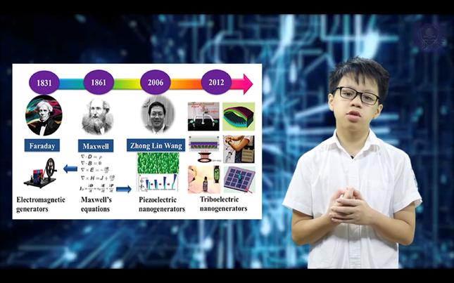 Em Nguyễn Phan Gia Đức, lớp 8A4, Trường THCS Giảng Võ - Hà Nội, một trong những học sinh đoạt Huy chương Vàng cuộc thi.