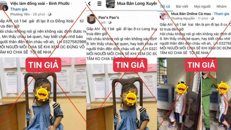 Thông tin giả đăng trên nhiều nhóm mạng xã hội.