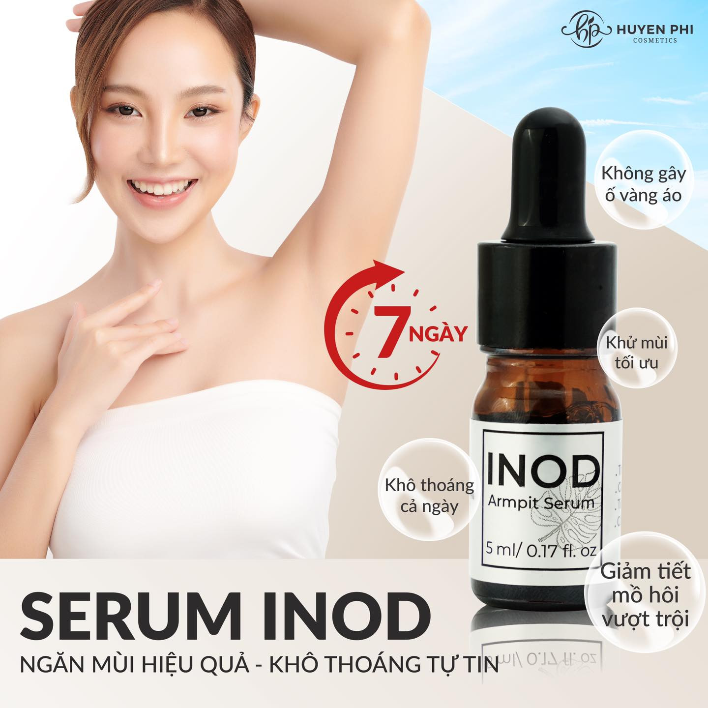 Serum INOD Huyền Phi đánh bay mùi cơ thể, thu hút mọi ánh nhìn