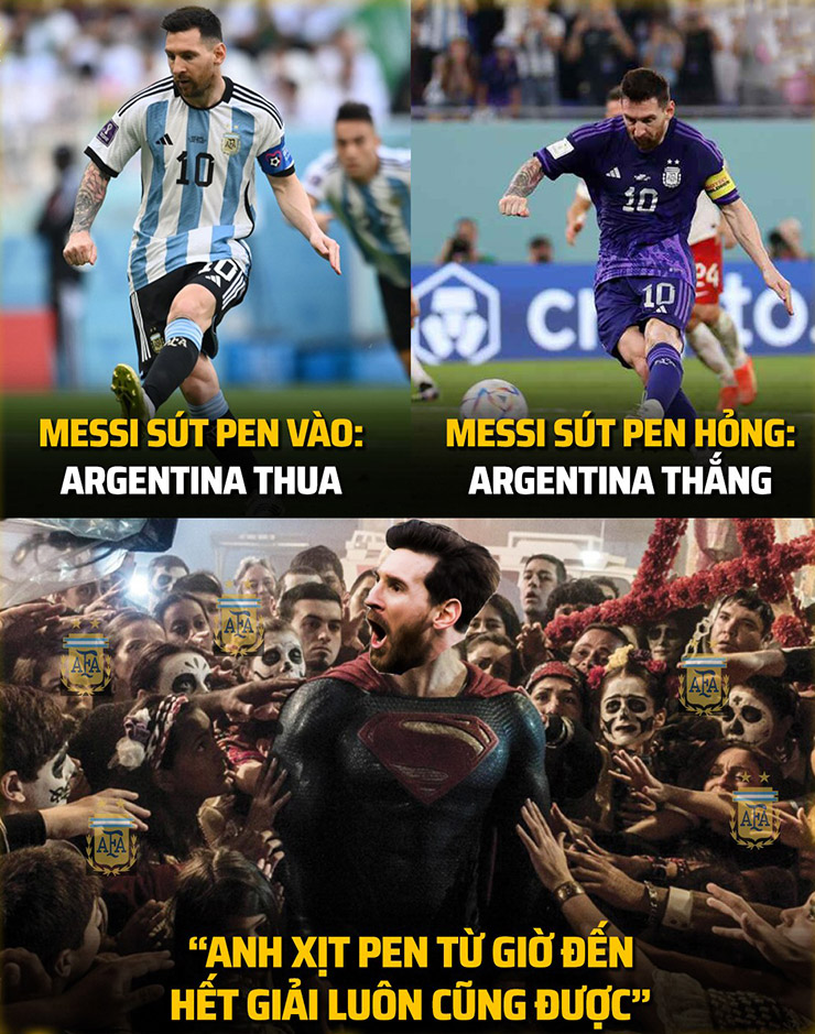 Messi "tạch pen" trở thành người hùng của Argentina.