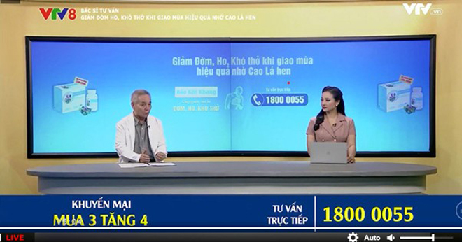 Pgs. Ts. Bs Hồ Bá Do chia sẻ cách hạn chế đờm, ho, khó thở với khán giả trên VTV8&nbsp;