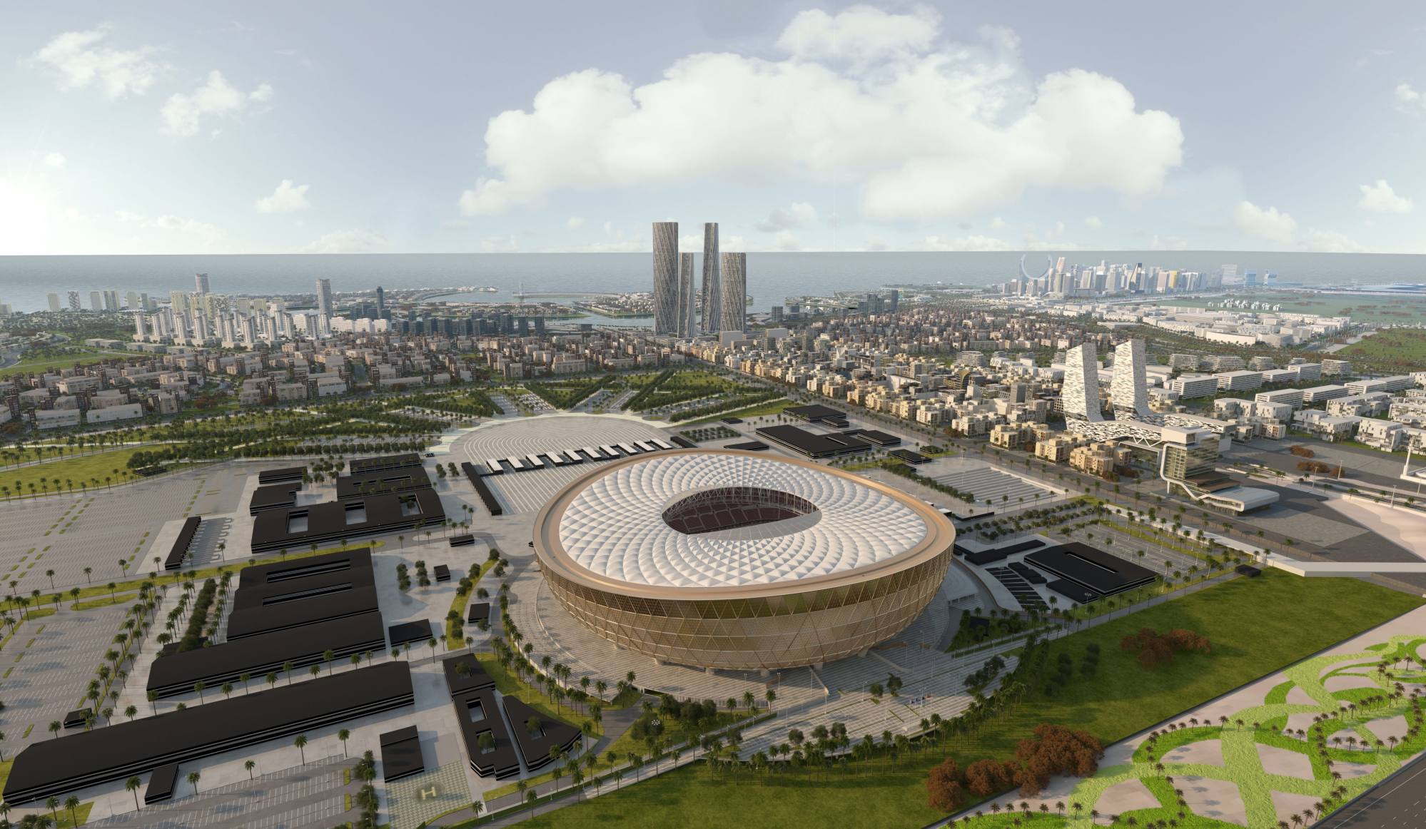 Lusail là sân vận động lớn nhất được Qatar xây dựng phục vụ World Cup 2022.