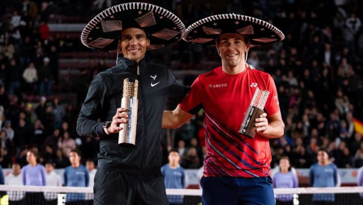 Rafael Nadal và Casper Ruud thi đấu trước 3 vạn khán giả cổ vũ họ ở Mexico