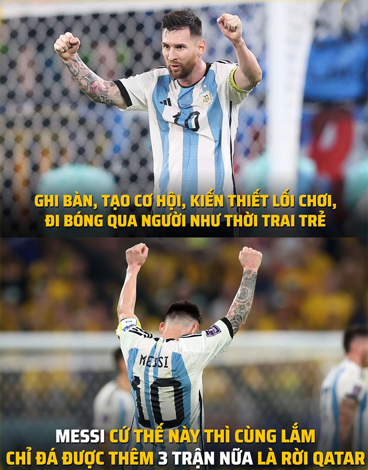 Messi đang cháy hết mình cho World Cup cuối cùng.