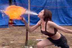 Thời trang - Lương Mỹ Kỳ mặc croptop múa lửa