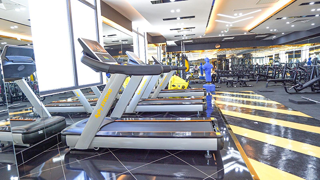 Phòng tập gym hiện đại đạt tiêu chuẩn 5 sao, được quản lý bởi Alpha Health Club