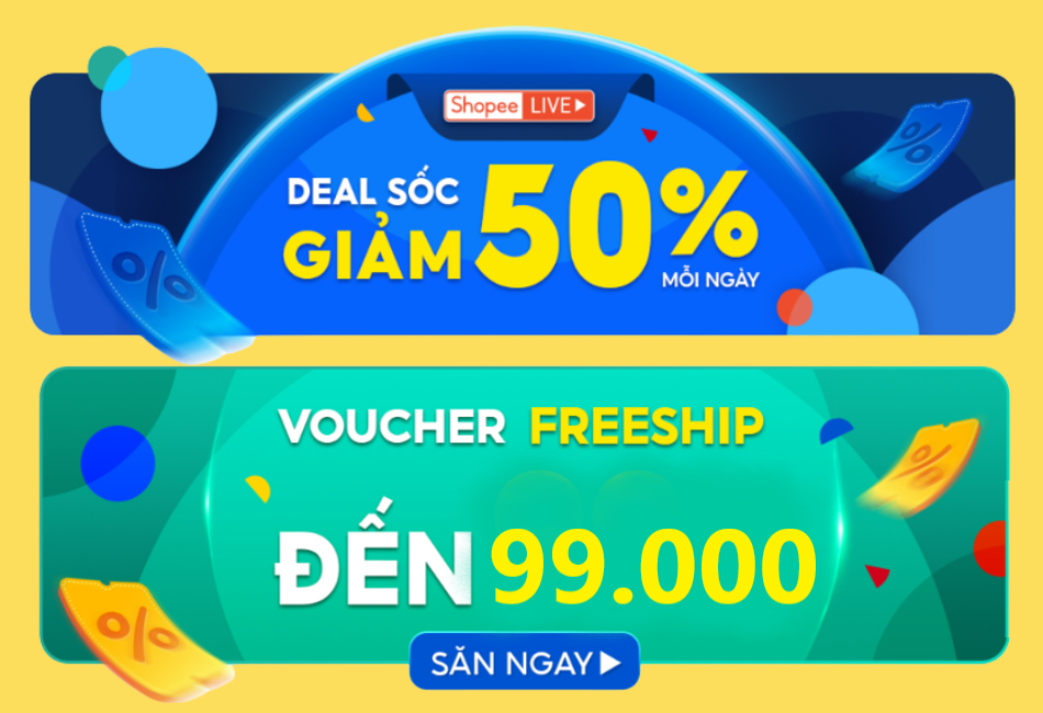 Đặt lịch xem Shopee Live ngay hôm nay để không bỏ lỡ những ưu đãi độc quyền đến từ Shopee và các nhà tài trợ!