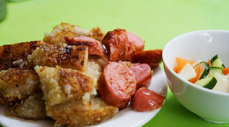 Bánh chưng rán nóng hổi