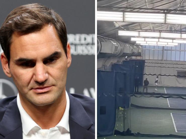 Thể thao - Federer tới sân tập lần đầu tiên sau giải nghệ, mở ra hy vọng cho tennis