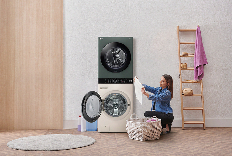 Hoàn thiện chu trình giặt sấy chỉ trong 1 giờ đồng hồ, LG WashTower™ giúp giảm đáng kể quỹ thời gian làm việc nhà của các chị em.