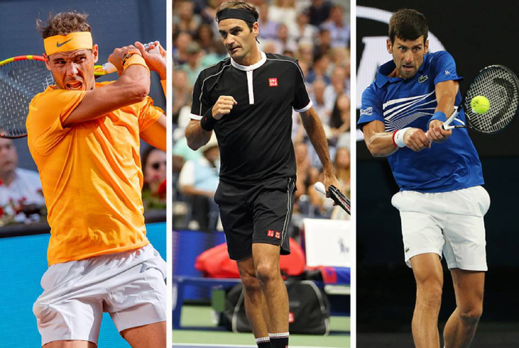 Nadal (áo vàng) cho rằng sự cạnh tranh, thúc đẩy nhau đi tới những giới hạn đã giúp "BIG 3" thành công và duy trì sự nghiệp tennis đỉnh cao lâu hơn so với bình thường
