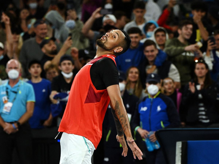 Kyrgios ăn mừng theo phong cách Ronaldo tại Australian Open 2022