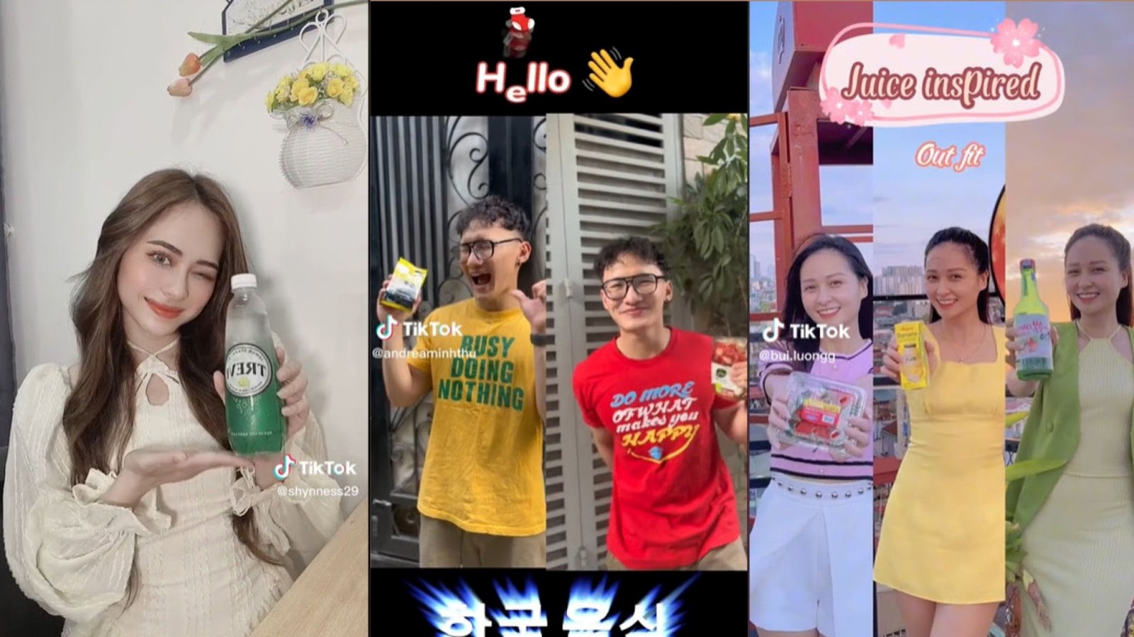 Không chỉ có các Tiktok-er nổi tiếng mà các bạn trẻ cũng tham gia không kém phần sôi nổi.