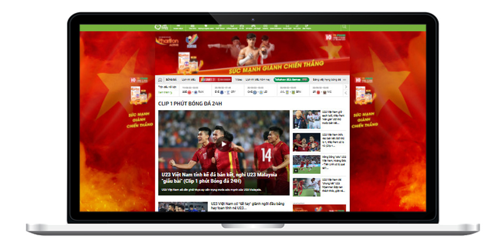 Phariton tài trợ Clip Tin nóng bóng đá 24H trong thời gian diễn ra SEA Games 31