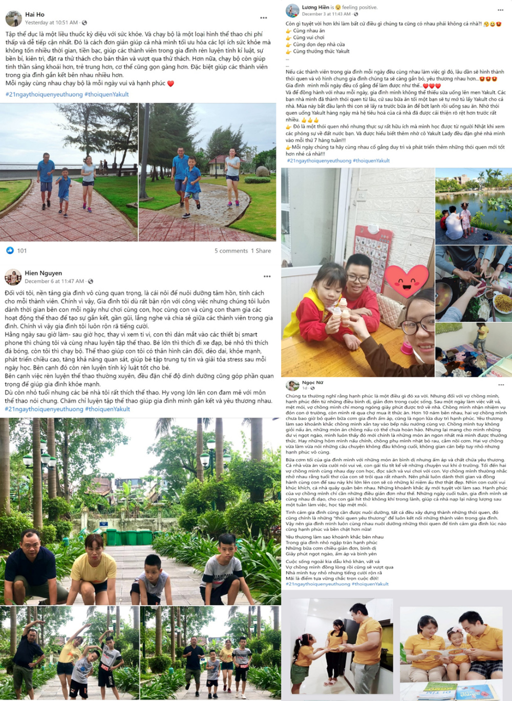 Hàng trăm bài đăng ngập tràn yêu thương đang được lan tỏa thông qua hashtag #21ngaythoiquenyeuthuong