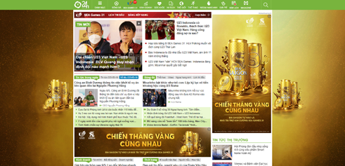 Sabeco triển khai bộ Premium banner background trong sự kiện SEA Games 31