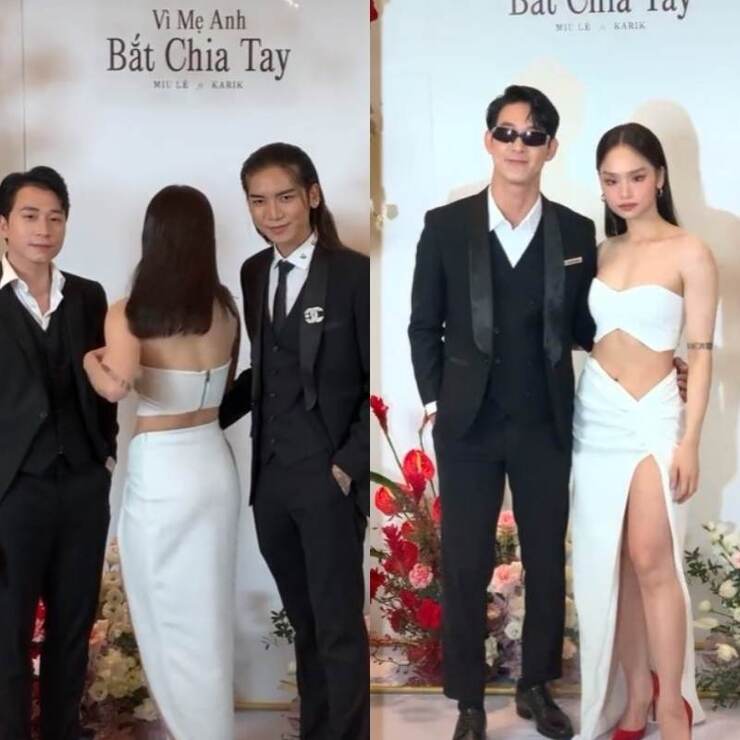 Các đồng nghiệp nam tinh tế che chắn giúp giọng ca &#34;Vì mẹ anh bắt chia tay&#34;.&nbsp;
