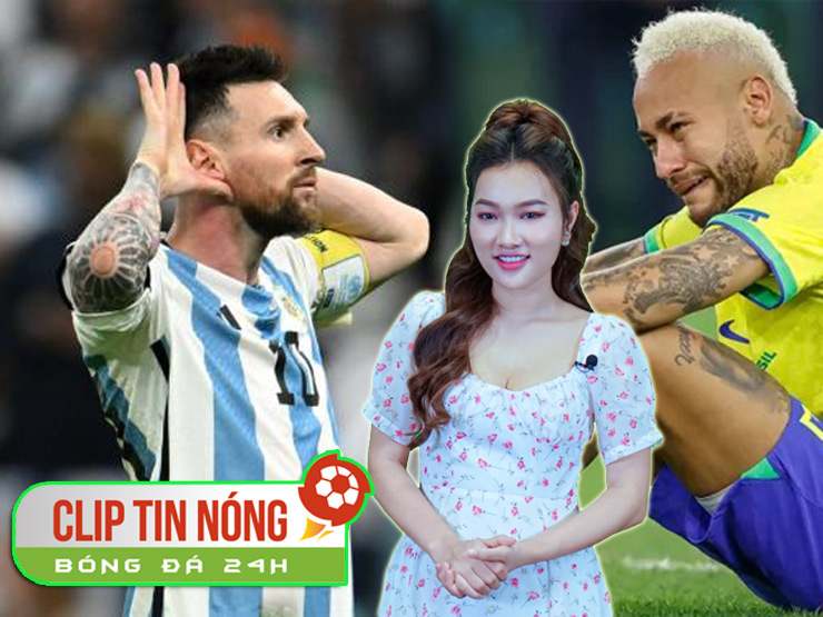 Messi và Neymar cùng tỏa sáng, Brazil lỗi hẹn đấu Argentina ở World Cup (Clip Tin nóng bóng đá 24h)