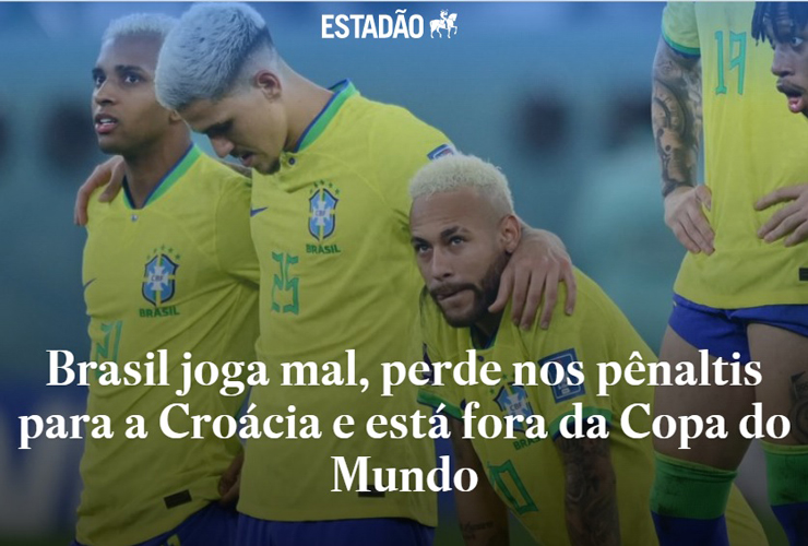 Báo Brazil đa phần thất vọng với kết quả của đội nhà và chỉ trích HLV Tite vì những quyết định khác thường