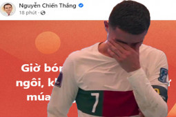 Đời sống Showbiz - Nước mắt Ronaldo rơi, sao Việt nói 1 câu "sốc" khi Bồ Đào Nha bị loại