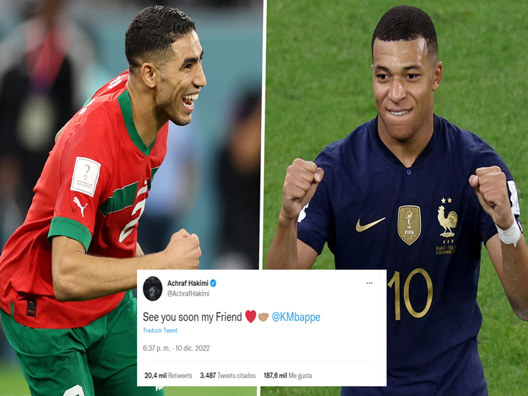 Bóng đá - Pháp đại chiến Morocco: Bạn thân Mbappe gửi "chiến thư" ở bán kết World Cup