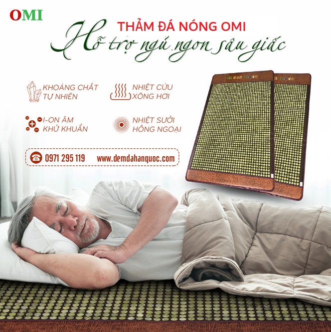 Thảm đá sưởi ấm hỗ trợ ngủ ngon, sâu giấc (Ảnh: MCK).