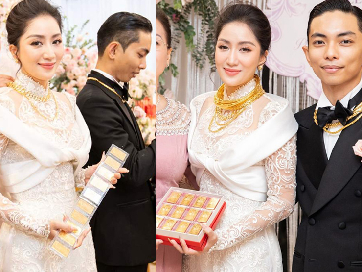 Đời sống Showbiz - Clip: Khánh Thi bật khóc, được trao sính lễ hàng chục cây vàng