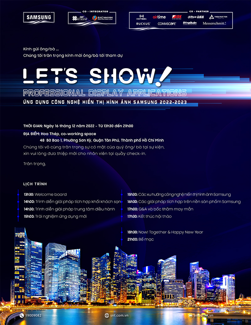  Thư mời sự kiện Professional Display Applications