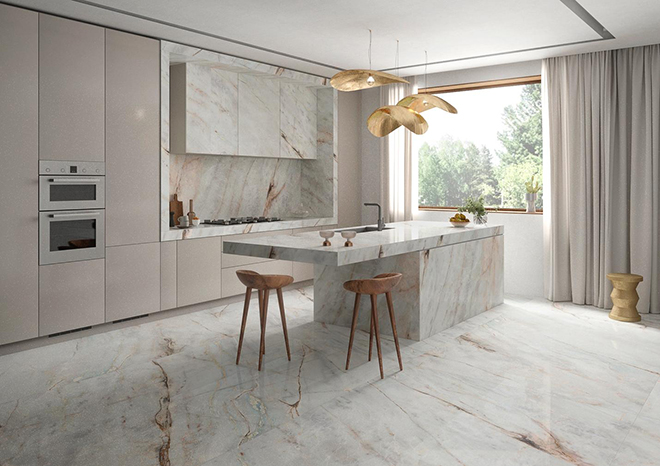 Không gian sử dụng đá nung kết Vasta Stone