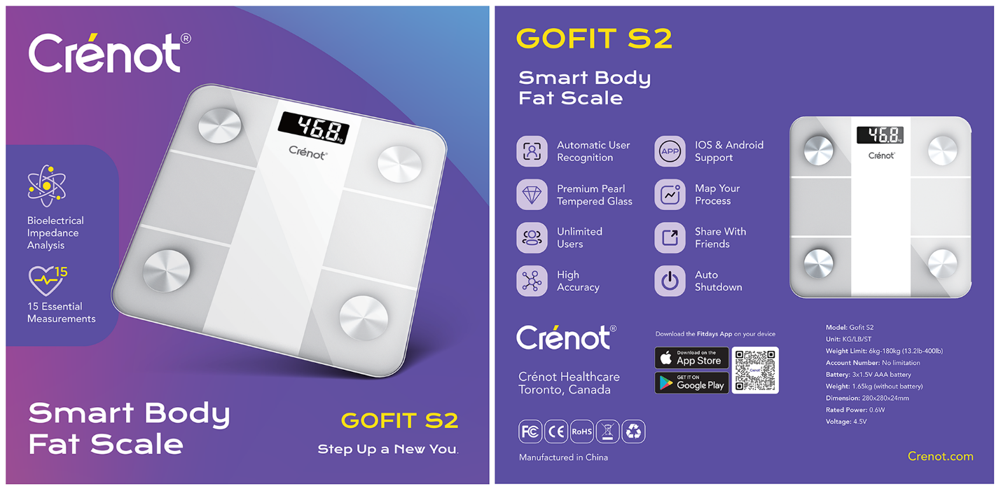 Cân sức khỏe điện tử thông minh Crenot Gofit S2 tiết lộ sự thật ít biết về cơ thể bạn - 2