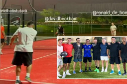 Bóng đá - Xem World Cup 2022 chưa đã, Beckham và Ronaldo "béo" so tài đánh vợt