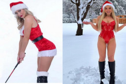 Thể thao - Dàn người đẹp thể thao gây đỏ mặt khi "cắt xén" trang phục Giáng sinh