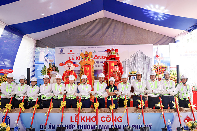 Lễ Khởi công dự án căn hộ cao cấp đầu tiên tại Phú Mỹ - Tumys Phú Mỹ do Công Ty Tùng Mỹ làm chủ đầu tư và Phước Thành làm tổng thầu xây dựng.