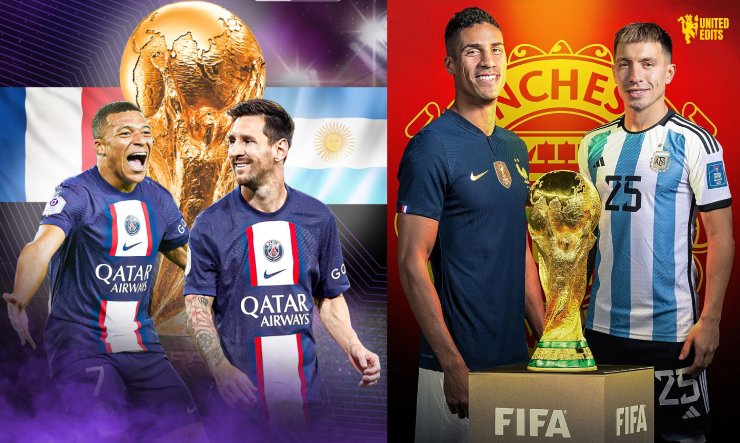 Mbappe - Messi, Varane - Lisandro Martinez là hai trong số nhiều cuộc đọ sức giữa các cầu thủ cùng CLB ở chung kết World Cup