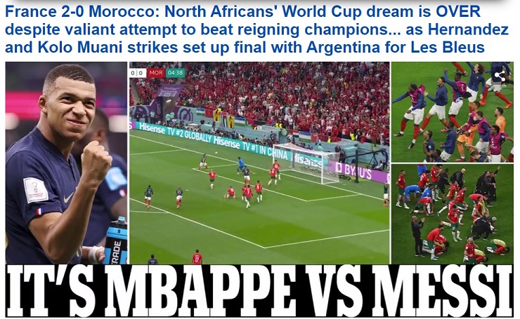 Tờ Daily Mail gọi trận chung kết World Cup 2022 là màn đọ tài giữa Mbappe và Messi