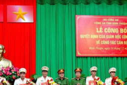 Điều động, bổ nhiệm 6 sĩ quan Công an tỉnh Bình Thuận