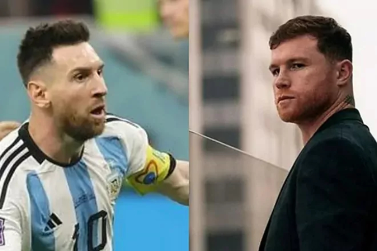 Alvarez (bên phải) từ ác cảm chuyển sang ủng hộ Messi (trái)