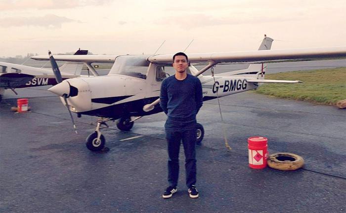 Tiến sĩ Nguyễn Huyền Đức đã có bằng lái máy bay hạng nhẹ vào năm 2017