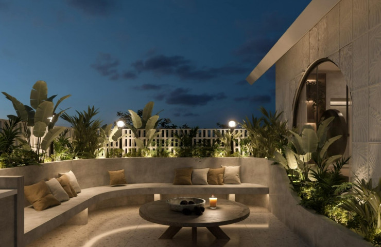 Sân thượng cũng là một không gian thư giãn lý
tưởng, được cô sắp xếp cho những buổi trà chiều hay tiệc ngoài
trời.